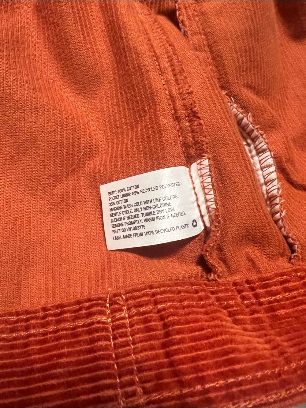 Universal Thread Rust Orange Corduroy Trucker Jacket - Picture 5 of 5